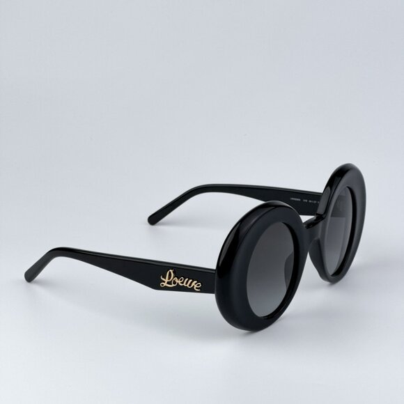 Loewe LW40089I CURVY 01B BRAND NEW Sunglasses Black Smoke Gradient Round Unisex - Picture 7 of 11